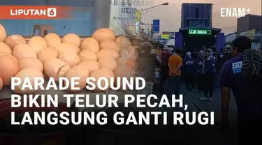 Parade sound system belakangan ini menjadi tren di beberapa daerah. Hiburan musik dengan suara menggelegar tak jarang menimbulkan kerugian, seperti yang dialami penjual martabak di Indramayu, Jawa Barat ini. Parade sound New Crystallia Nada yang meli...