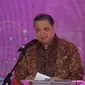 Menteri Koordinator Bidang Perekonomian Airlangga Hartarto memberikan sambutan di pembukaan KOWANI Expo.