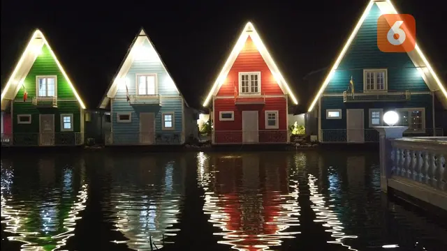 Penginapan di wisata Oasis Sukabumi, menginap dengan sejuknya pemandangan menghadap danau (Liputan6.com/Fira Syahrin).