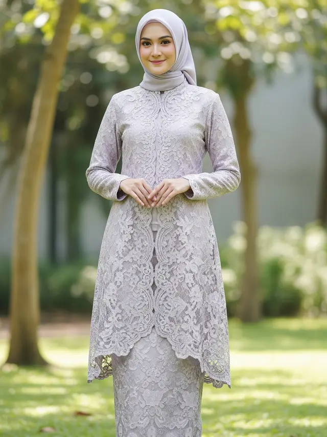 8 Model Gamis Full Brokat Terbaru, Desain Mewah dengan Potongan Modern