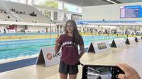 Atlet renang muda yang akan berpartisipasi di SEA Games 2025, Adelia Chantika Aulia. (Liputan6.com/Melinda Indrasari)