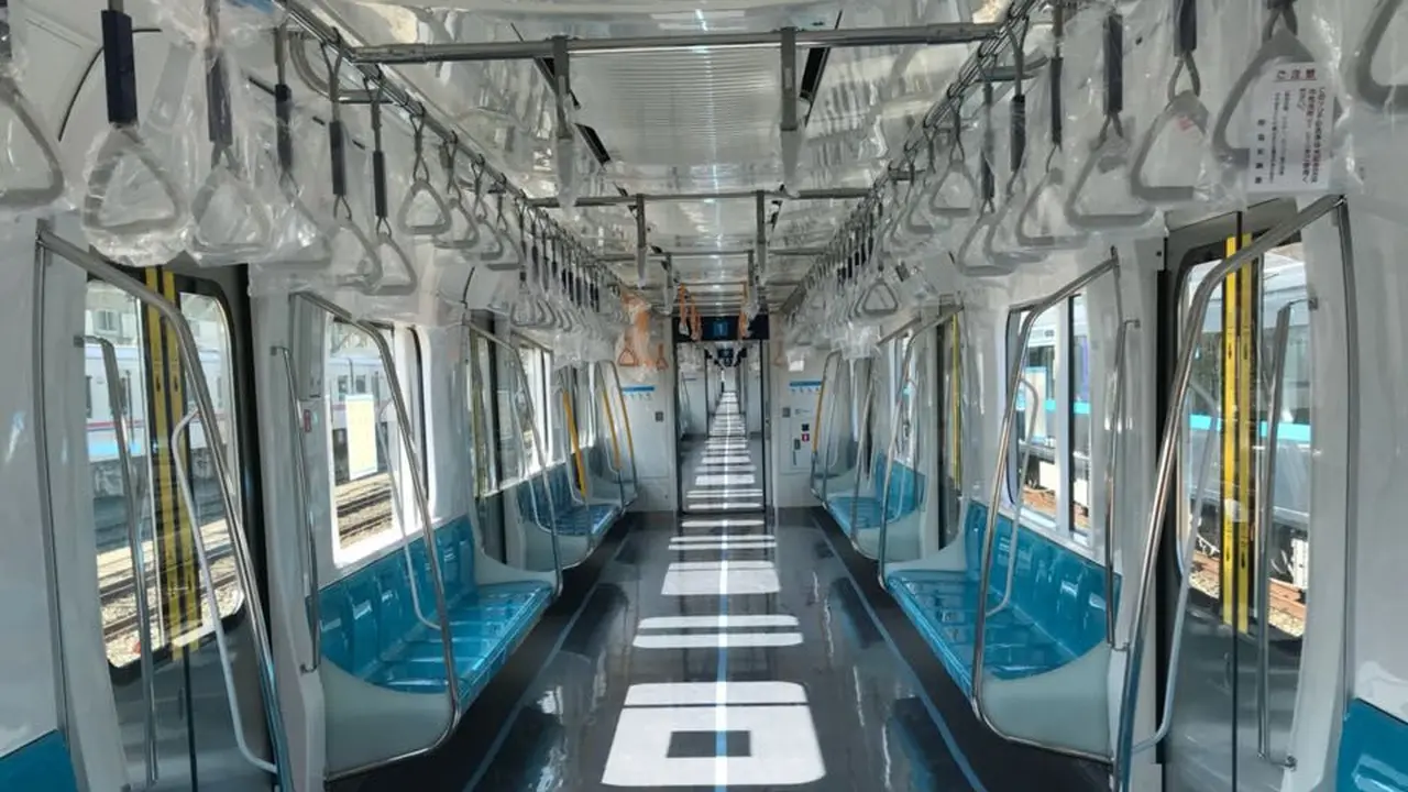 Rangkaian kereta pertama dan kedua MRT Jakarta siap untuk dikirim ke Jakarta dari Toyokawa Plant milik Nippon Sharyo, Jepang. (PT MRT Jakarta)