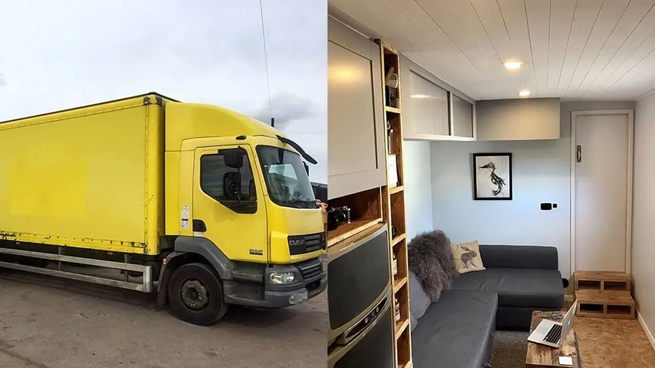 Transformasi truk tua jadi rumah mewah