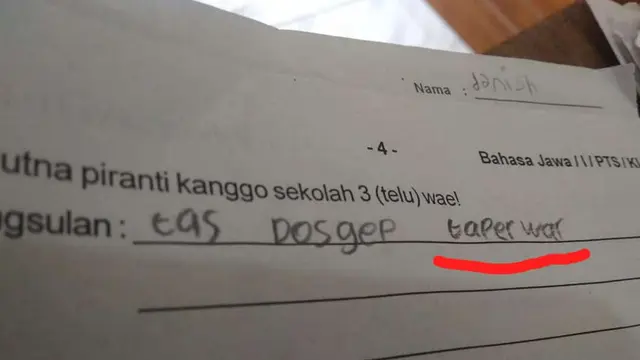 10 Soal dan Jawaban Aneh Menurut Netizen Ini Bikin Tepuk Jidat