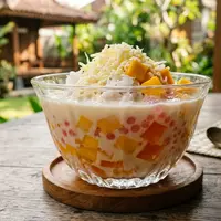 Cara Bikin Buko Mangga yang Enak. Foto: AI Generated