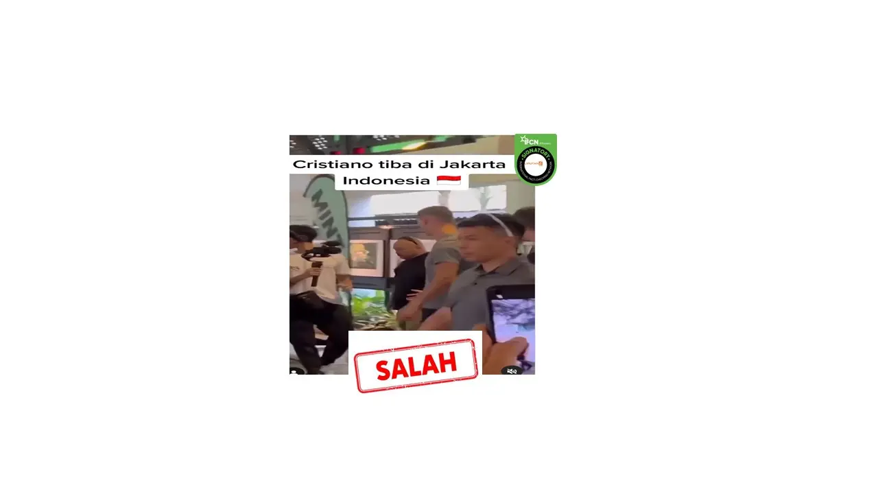 Cek fakta video Cristiano Ronaldo tiba di Jakarta