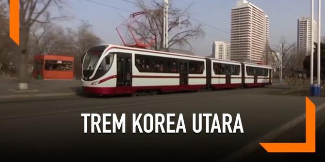 VIDEO: Korea Utara Pamer Trem Buatan Lokal