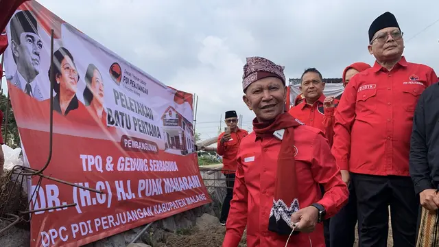Peletakan batu pertama pembangunan rumah tahfiz pdip di kabupaten malang.