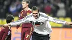 Gol tunggal Miroslav Klose mengantarkan Jerman lolos ke putaran final PD 2010. Jerman mengalahkan Rusia 1-0 di Stadion Luzhnikil, Moskow, 10 Oktober 2009. AFP PHOTO/NIGEL TREBLIN