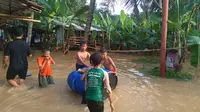 Banjir kiriman melanda permukiman di lingkungan RW 8, Kelurahan Sawangan Baru, Kecamatan Sawangan, Kota Depok. (Istimewa)