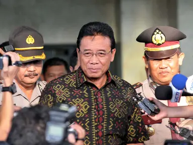 Menteri Koordinator Bidang Politik Hukum dan Keamanan, Djoko Suyanto dipanggil di KPK,  Jakarta, Selasa (16/9/2014) (Liputan6.com/Panji Diksana)