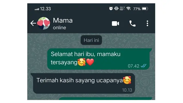 6 Chat Balasan Ibu Dapat Ucapan Selamat Hari Ibu dari Anak Ini Bikin Tersentuh