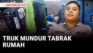 Sebuah truk bermuatan keramik tiba-tiba berjalan mundur saat melintasi jalan menanjak di lereng Gunung Merbabu, Magelang, Jawa Tengah, pada Jumat sore. Truk yang meluncur tanpa kendali menabrak rumah.