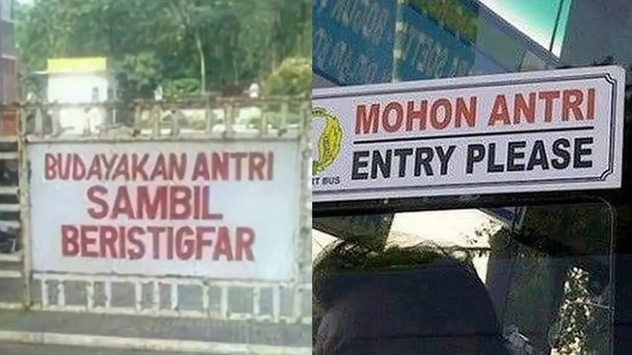 6 Tulisan Harap Antre Ini Bikin Geleng Kepala