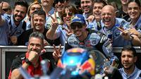 Alex Marquez usai finis kedua pada Sprint Race MotoGP Malaysia 2025. (Lillian SUWANRUMPHA / AFP)