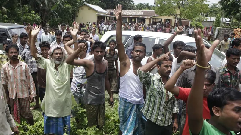 Komunitas Muslim dan Hindu Bengali menghadapi intimidasi di negara bagian Assam di India (AP Photo)
