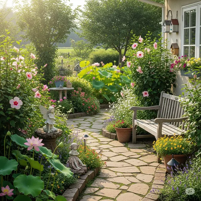 Model Taman Depan Rumah Pedesaan. Foto: Gemini