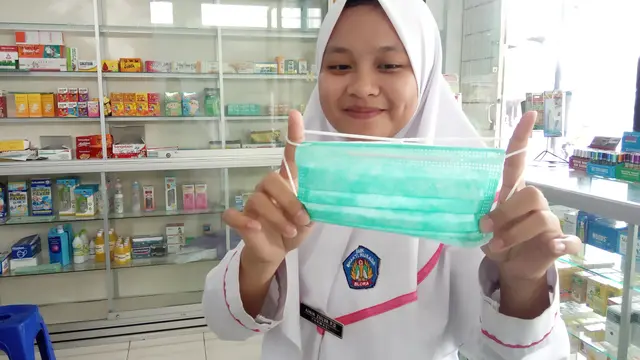 Langkanya masker disampaikan apotek-apotek di Blora, Jawa Tengah (Foto: Liputan6.com/ Ahmad Adirin)