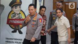 Sebelumnya, Menteri Kehutanan Raja Juli Antoni mendatangi Mabes Polri untuk melakukan pertemuan dengan Kapolri Jenderal Listyo Sigit Prabowo. (Liputan6.com/Angga Yuniar)