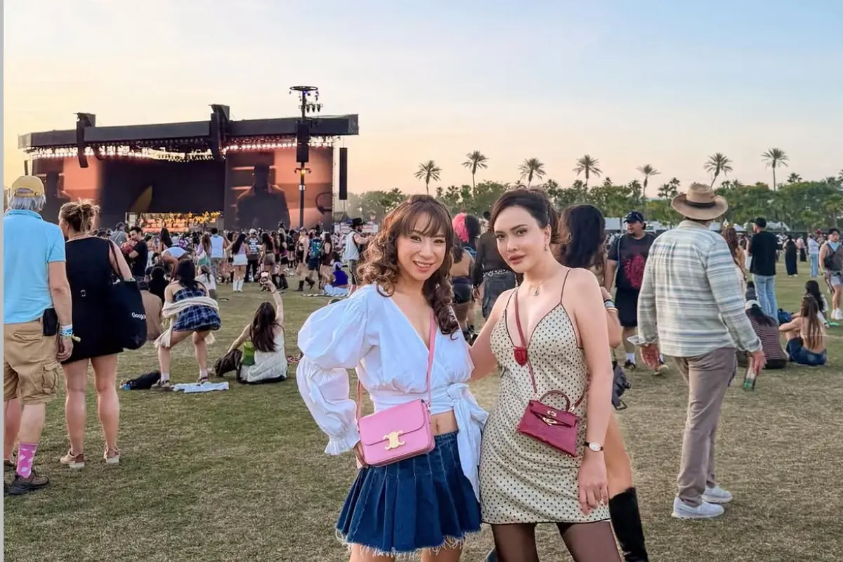 Shandy Aulia saat hadir di Coachella. [@shandyaulia]