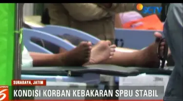 Korban kebakaran SPBU Brebek, Sidoarjo, Jawa Timur, dirujuk ke RSUD Dokter Sutomo.