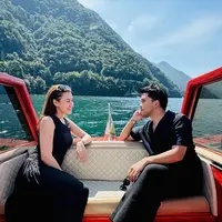 Aaliyah Massaid dan Thariq Halilintar. (Foto: Dok. Instagram @aaliyah.massaid)