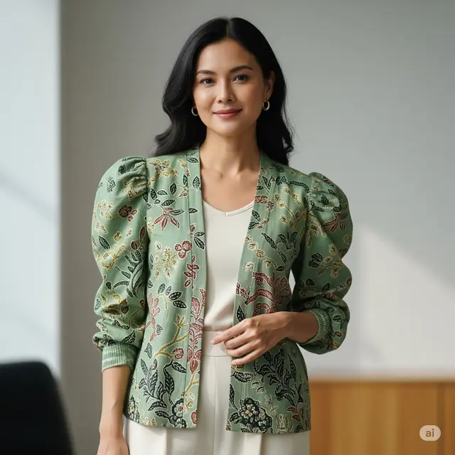 Model Baju Batik untuk Usia 50-an. Foto: Gemini