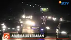 Untuk mengurai kepadatan, polisi terpaksa memecah arus balik menuju jalur tengah melewati Kota Pemalang.