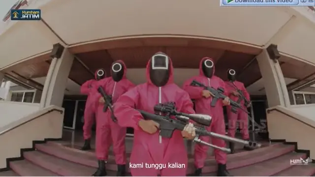 7 Potret Tes SKD CPNS Kemenkumham Jatim Ala Squid Game yang Bikin Heboh