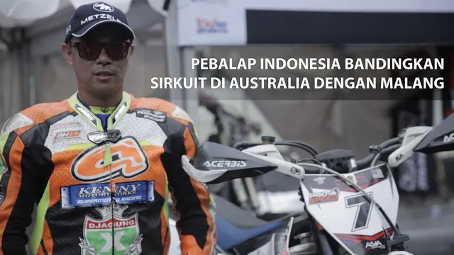 Video Pedro Wuner, pebalap Indonesia yang berlaga di FIM Asia Supermoto Championship 2016 memaparkan perbedaan sirkuit di Australia dengan d
