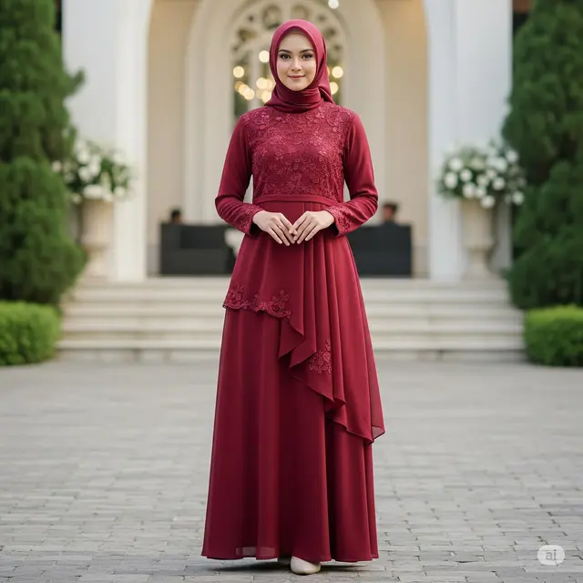 Lily Maxi Dress In Burgundy
