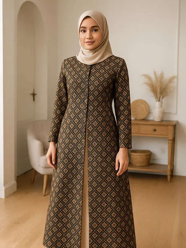 7 Model Gamis Batik Blazer Panjang yang Anggun dan Modern untuk Berbagai Acara