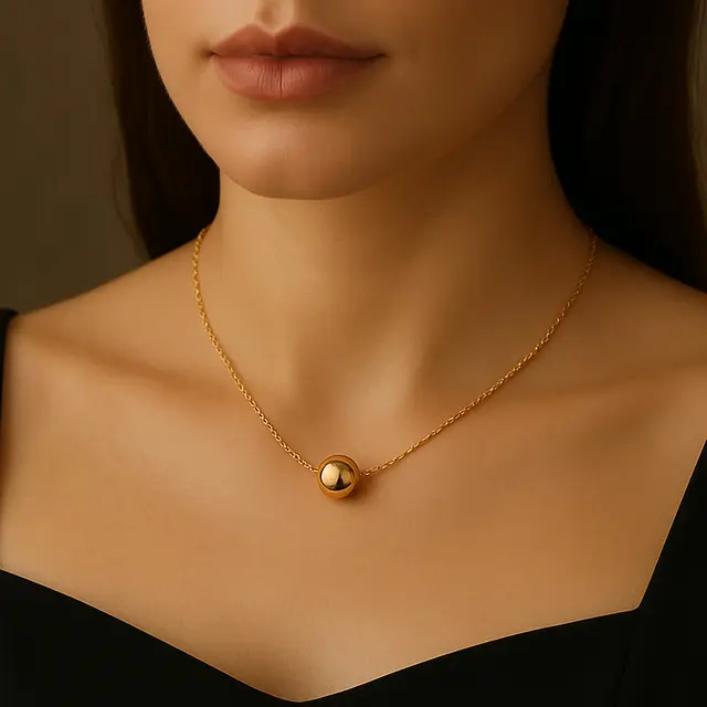 Model Kalung Emas Bola Ringan 5 Gram