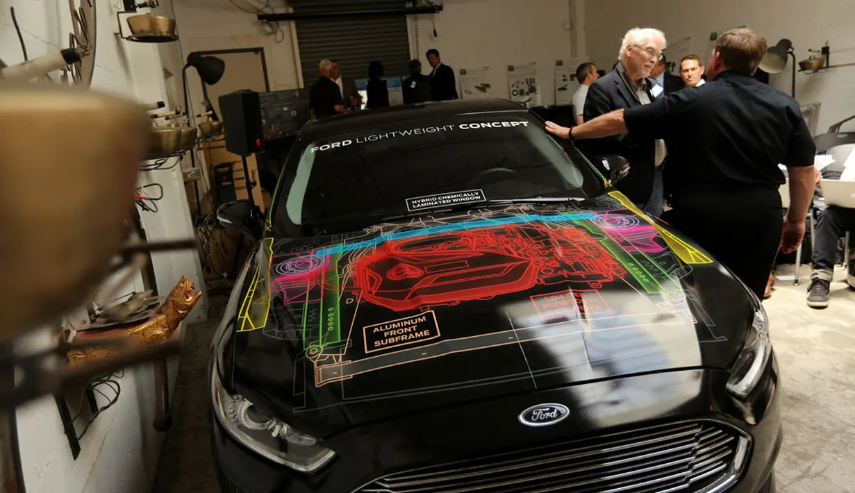 Ford Motor Company mengklaim, 'Ford Lightweight Concept' dibuat untuk meningkatkan efisiensi bahan bakar dan mengurangi emisi karbon dioksida, (3/6/2014). (REUTERS/Robert Galbraith)