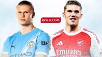 Cover prediksi Man City vs Arsenal - Liga Inggris. (Bola.com/Gregah Nurikhsani)