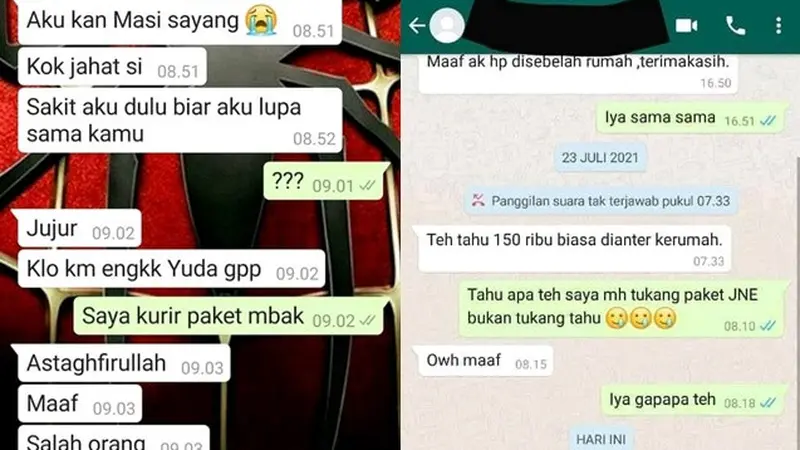 6 Chat Lucu Salah Kirim ke Kurir Ini Bikin Malu