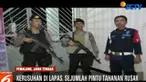 Pasca bentrok, sekurangnya sembilan pintu ruang tahanan rusak, akibat dijebol paksa oleh ratusan napi.