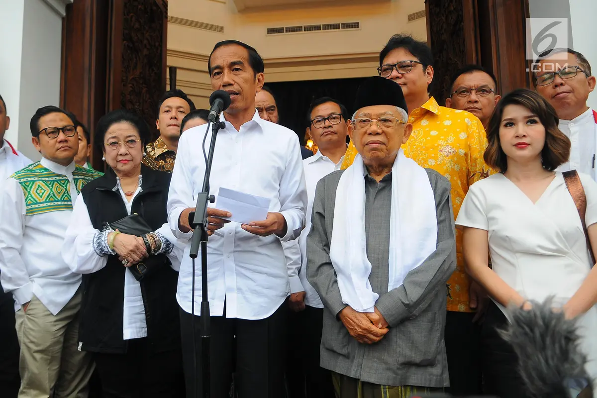 Didampingi Ketum Parpol, Jokowi Jelaskan Hasil 12 Lembaga Survei