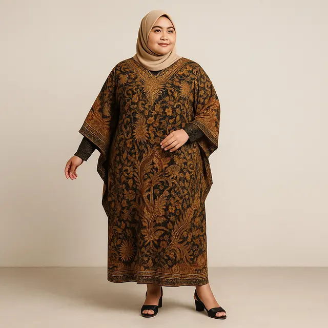Model Batik Vintage Klasik 2025 Untuk Orang Gemuk/Ilustrasi AI