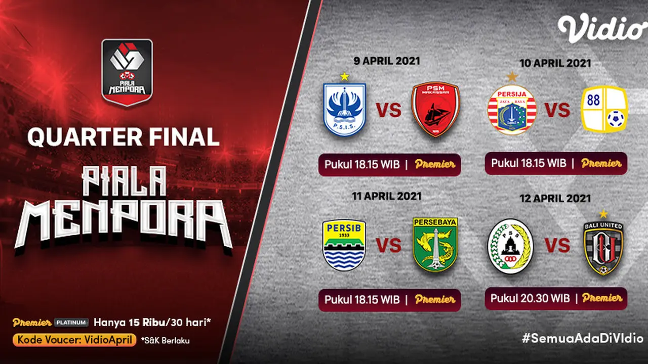 Jadwal Piala Menpora 2021