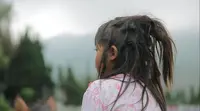 Rambut gimbal ini terjadi secara alamiah (Liputan6.com/Mochamad Khadafi) 