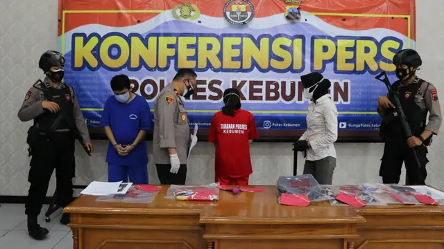 Kasus pembunuhan bayi berlatar hubungan terlarang pria beristri dan wanita rekan kerjanya, di Kebumen. (Foto: Liputan6.com/Humas Polres Kebumen)