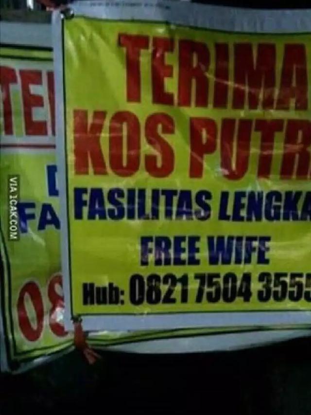 6 Tulisan Typo di Pengumuman Terima Kos Ini Maknanya Bikin Mikir Keras