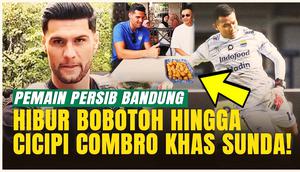 Teja Paku Alam dan Julio Cesar Disambut Meriah oleh Bobotoh hingga Mencoba Kudapan Khas Sunda!