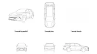 Paten desain kendaraan hybrid yang diajukan BYD.