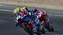 Pembalap binaan PT Astra Honda Motor, yang turun di ajang Moto3 Junior World Championship yakni M. Kiandra Ramadhipa tampil kompetitif sepanjang balapan di Circuito de Jerez, Angel Nieto, Spanyol, Minggu (5/7/2026). (AHM)