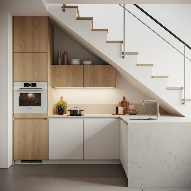 Model Dapur Kecil di Bawah Tangga