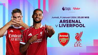 Nonton Live Streaming Liga Inggris 2025/26: Arsenal vs Liverpool, Tayang di Vidio