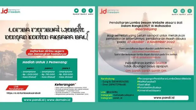PANDI Gandeng Universitas Udayana Gelar Kompetisi Website Aksara Bali. Dok: PANDI