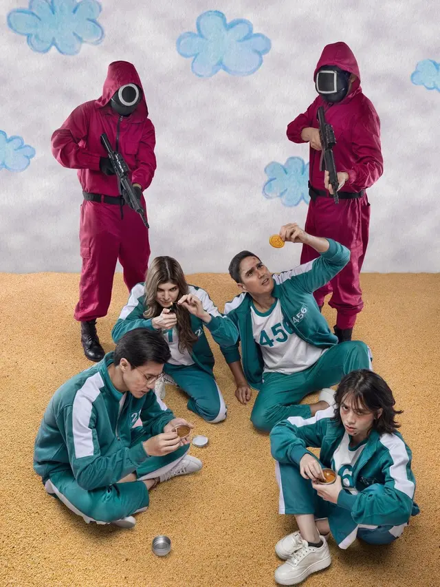 6 Pemotretan Seleb Berdandan Ala Pemain Squid Game, Adhisty Zara Mirip Banget
